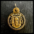 Holy Face Medal (Veil of Veronica) w/ Pieta: 5/8" ALLOY- Antique Gold
