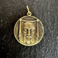 Holy Face Medal (Veil of Veronica) w/ Pieta: 3/4" PEWTER- Bronze