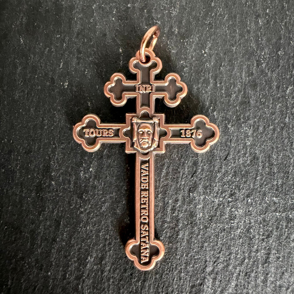 Holy Face Cross of the Archconfraternity of Tours (Antique Copper)