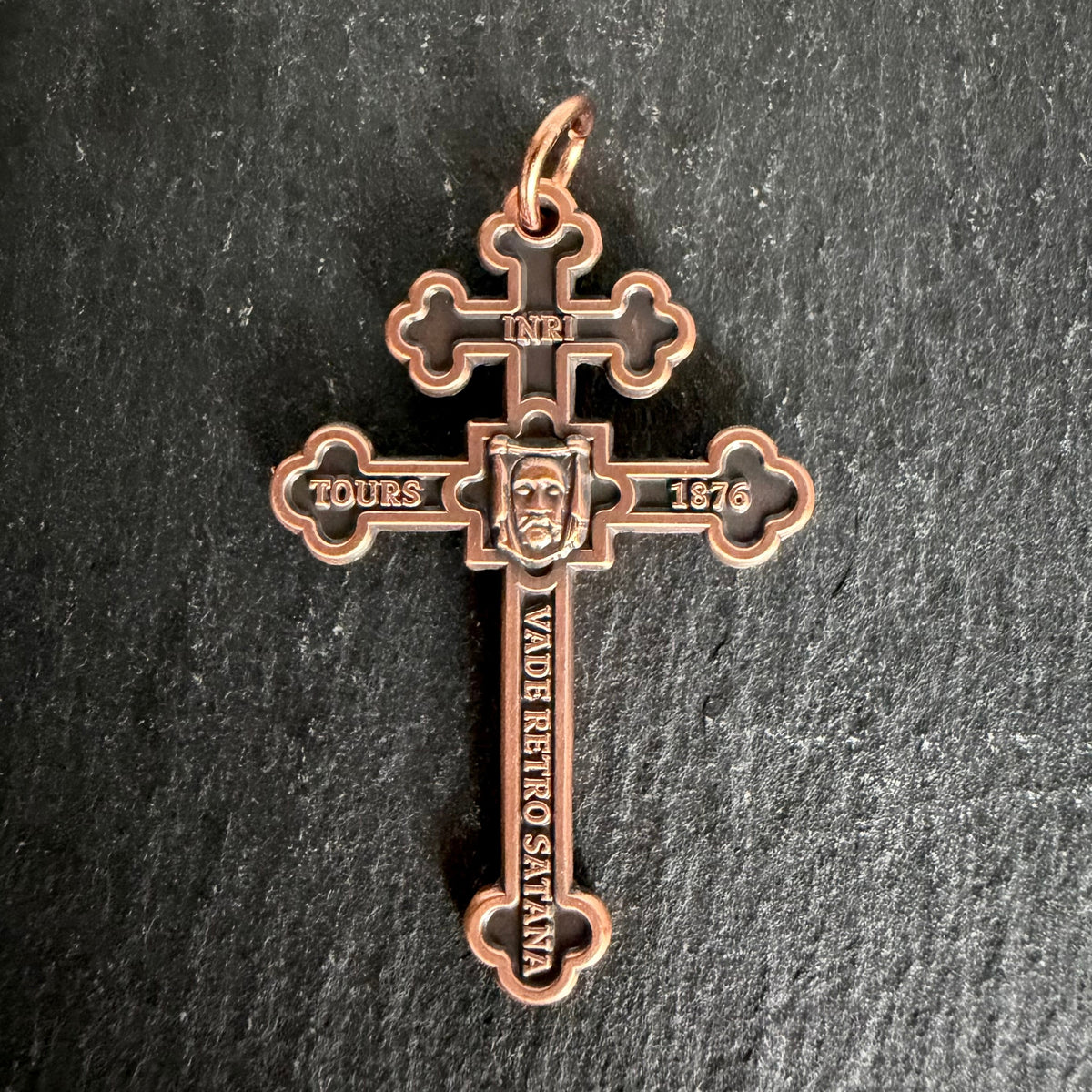 Holy Face Cross of the Archconfraternity of Tours (Antique Copper)