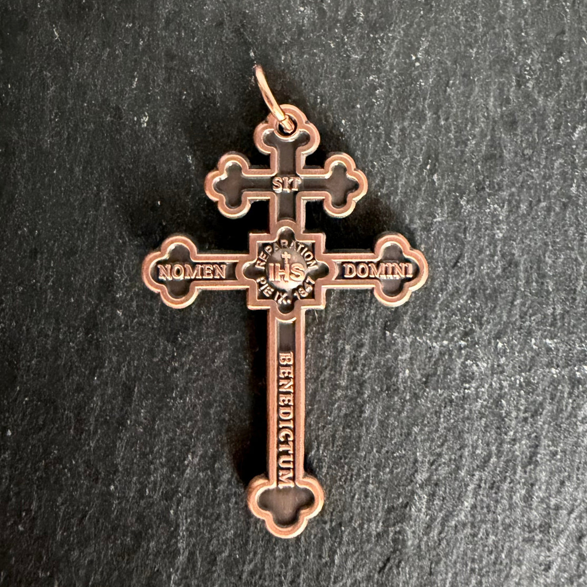 Holy Face Cross of the Archconfraternity of Tours (Antique Copper)