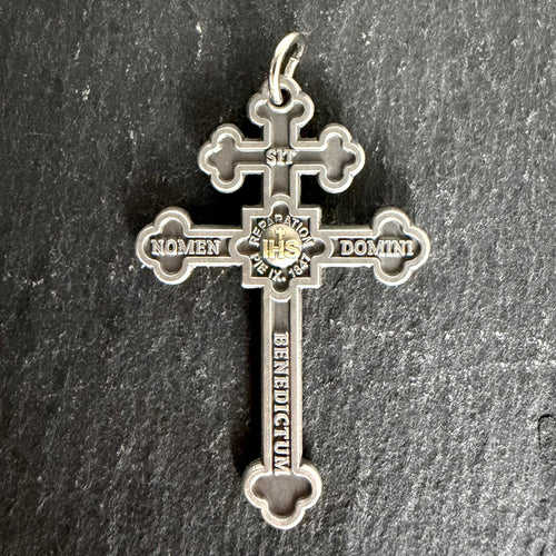 Holy Face Cross of the Archconfraternity of Tours (Two-Toned, Antique Silver & Gold)