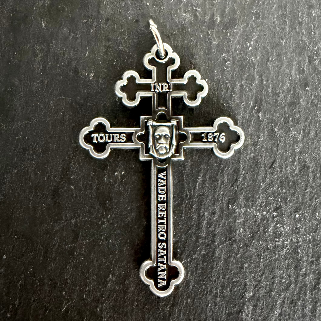 Holy Face Cross of the Archconfraternity of Tours (Antique Black/Gunmetal)