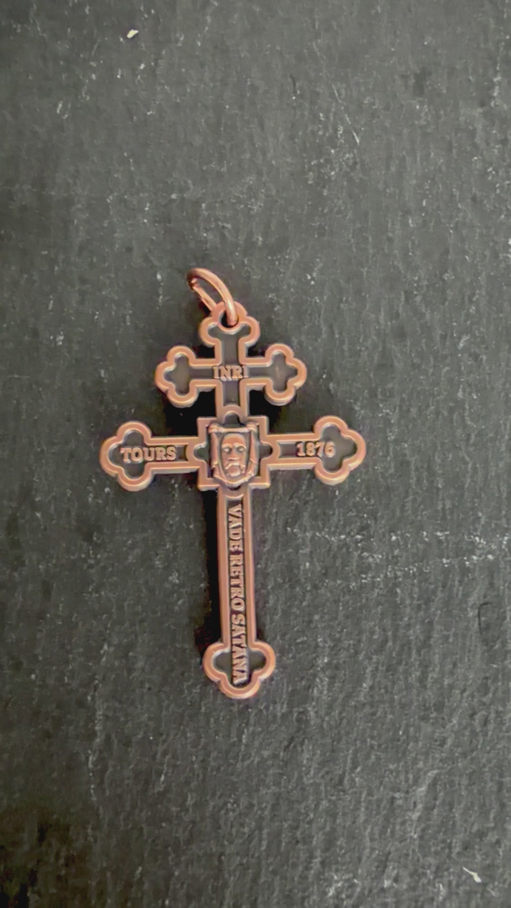 Holy Face Cross of the Archconfraternity of Tours (Antique Copper)