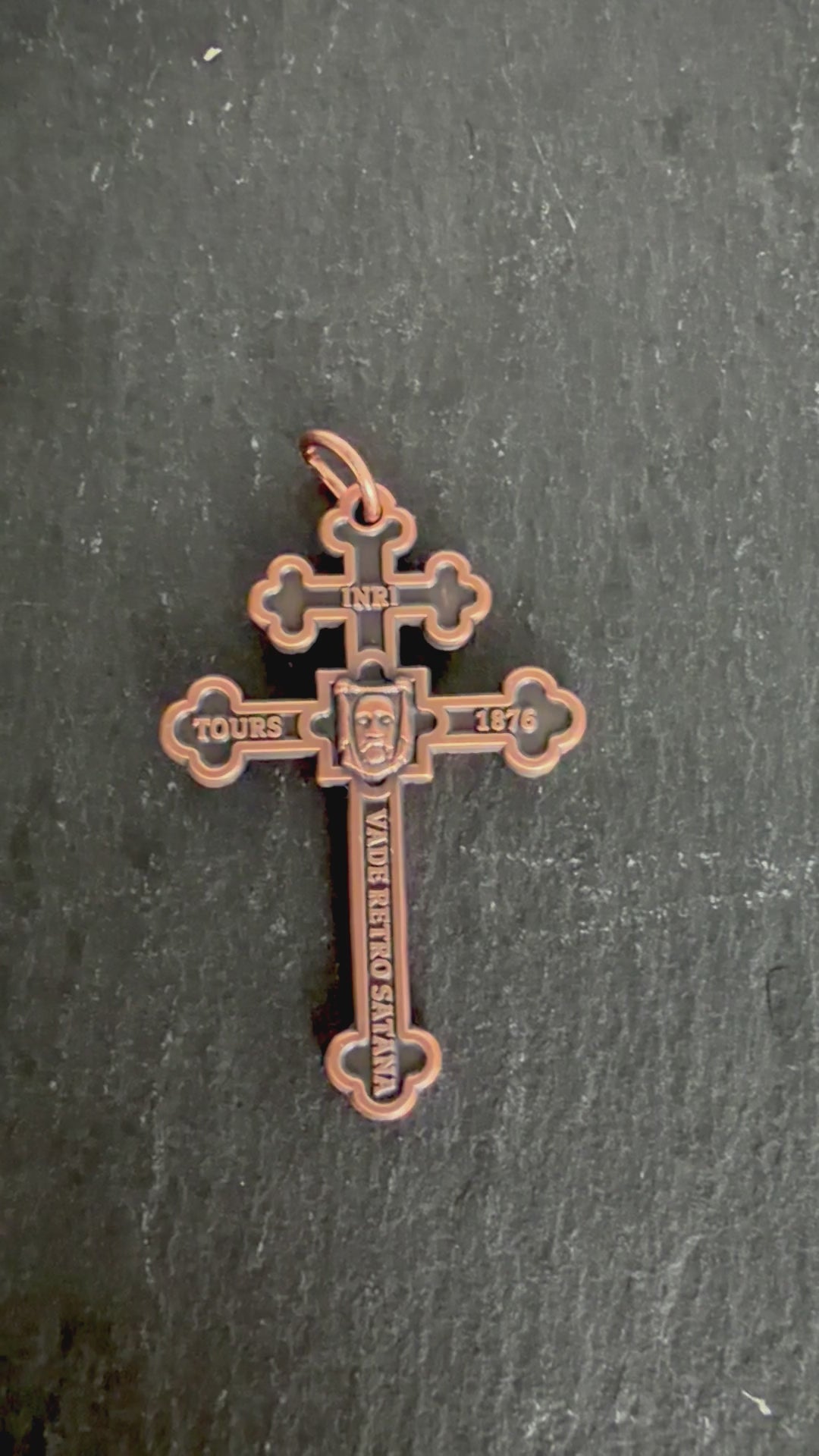 Holy Face Cross of the Archconfraternity of Tours (Antique Copper)